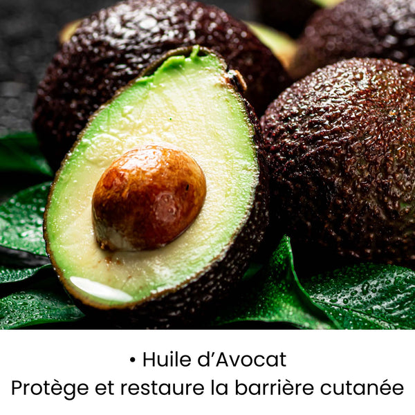 Huile d'avocat utilisée dans les soins KALYAË ORIGIN, reconnu pour protéger et restaurer la barrière cutanée.